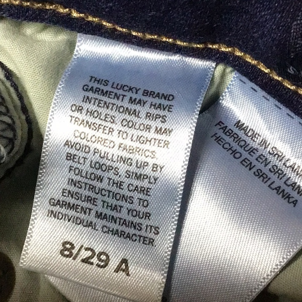 sac721🍀Low Rise Skinny Lolita Lucky Brand Jeans Size 8 w/ 25" Inseam - Picture 7 of 10